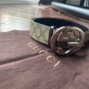 Authentic Gucci GG Supreme Belt